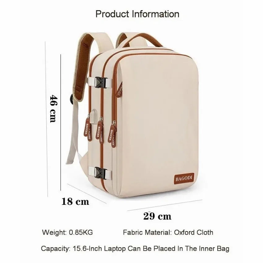 Airplane Travel Backpack For Women Laptop Bag Luggage Large Capacity Business Women's Bags Expandable Multifunctional Backpacks