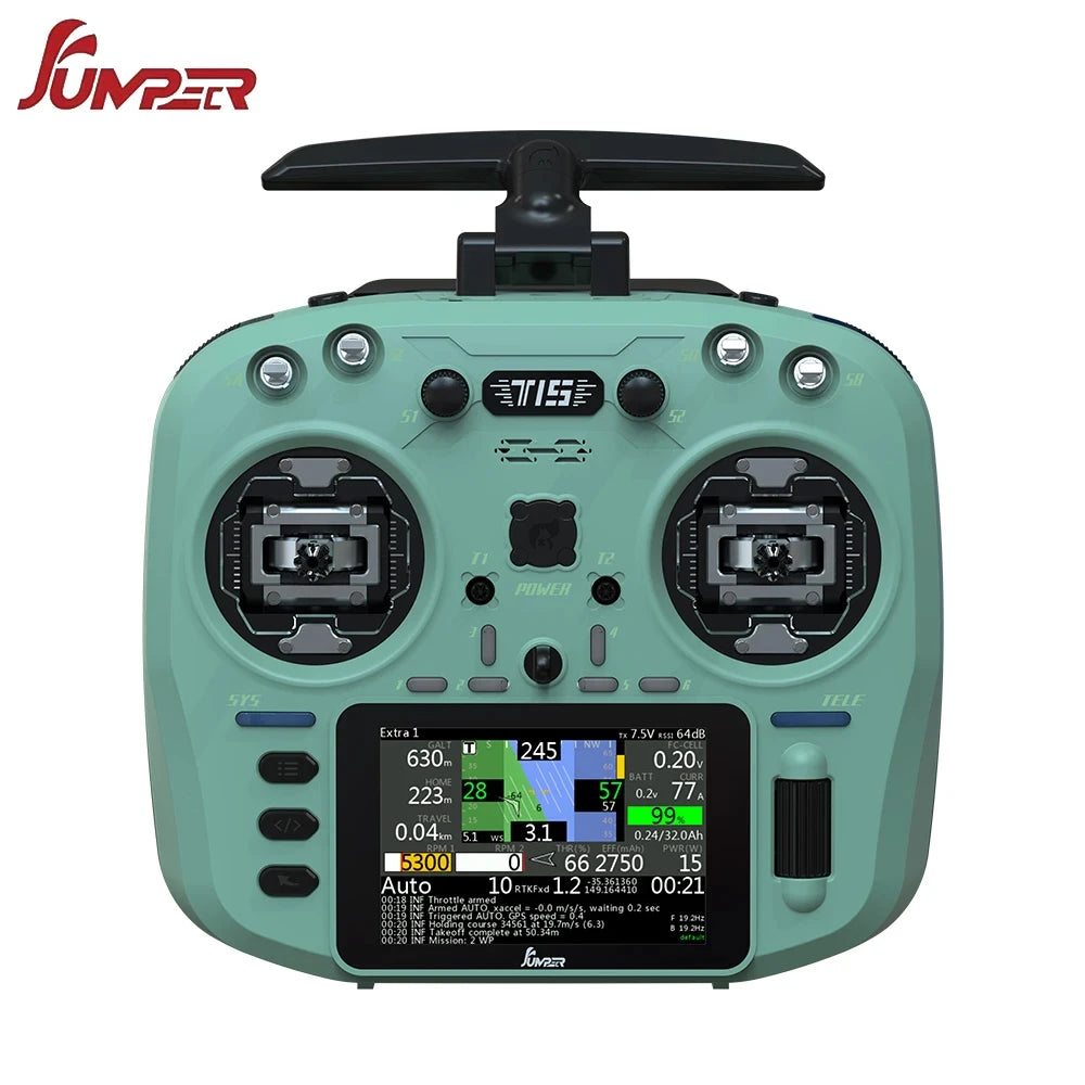 Jumper T15 2.4Ghz/915Mhz Radio Controller ELRS 1000mW With 3.5 inch Touch-Screen Hall Sensor Suitable For Long Rang RC Drones