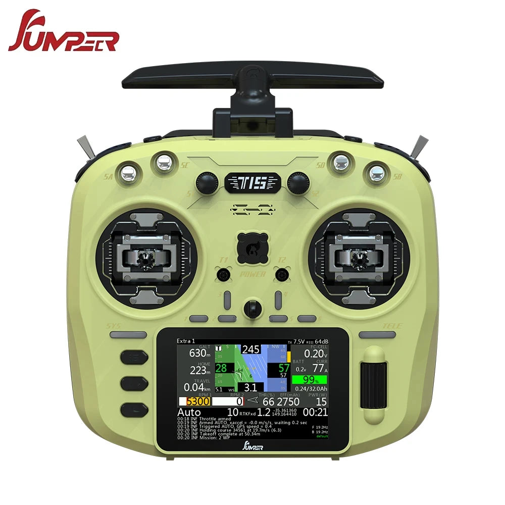 Jumper T15 2.4Ghz/915Mhz Radio Controller ELRS 1000mW With 3.5 inch Touch-Screen Hall Sensor Suitable For Long Rang RC Drones