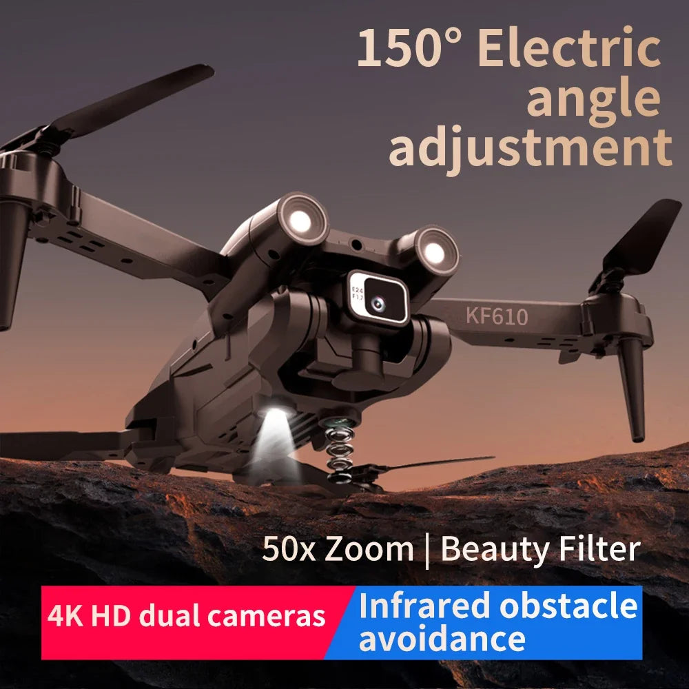 KF610 Drone with 4K Professional Dual Camera High-quality Aerial Photography Camera RC Quadcopter Drones Toys Gifts for Beginner